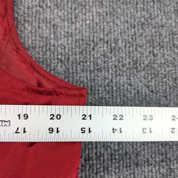 J Jill Down Puffer Vest Womens Size M Red Sleeveless Snap Button - Picture 6 of 13
